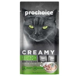 Λιχουδιές Γάτας Prochoice Creamy με Κοτόπουλο και Στρείδι 60gr (4x15gr)