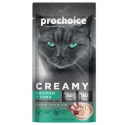 Λιχουδιές Γάτας Prochoice Creamy με Κοτόπουλο και Τόνο 60gr (4x15gr) Λιχουδιές Γάτας Prochoice Creamy με Κοτόπουλο και Τόνο 60gr (4x15gr)