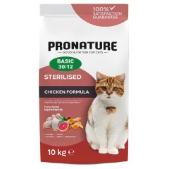Ξηρά Τροφή Pronature Cat Adult Sterilised Basic 30/12 10kg