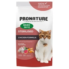 Ξηρά Τροφή Pronature Cat Adult Sterilised Basic 30/12 1,5kg