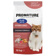 Ξηρά Τροφή Pronature Cat Adult Sterilised Plus 34/12 10kg