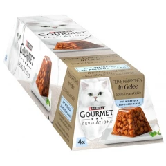 Purina Gourmet Revelations Fine Cuts σε Ζελέ με Λευκά Ψάρια 4x57gr Purina Gourmet Revelations Fine Cuts σε Ζελέ με Λευκά Ψάρια 4x57gr
