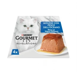 Purina Gourmet Revelations Mousse Με Ψάρια Ωκεανού 4x57gr