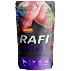 Υγρή τροφή Σκύλου Rafi Adult Pate Grain Free Rabbit (με Κουνέλι) with Blueberry & Cranberry Pouch  Pouch 500gr