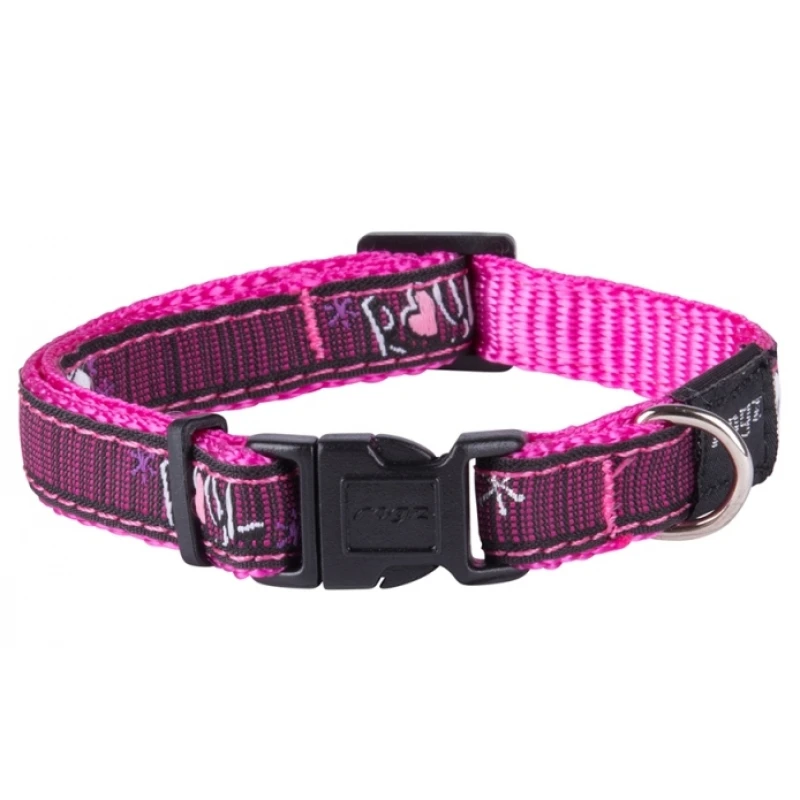 Περιλαίμιο Σκύλου Rogz Fancy Pink Love Medium 1,6cm (πάχος) x 26-40cm (μήκος) ΣΚΥΛΟΙ