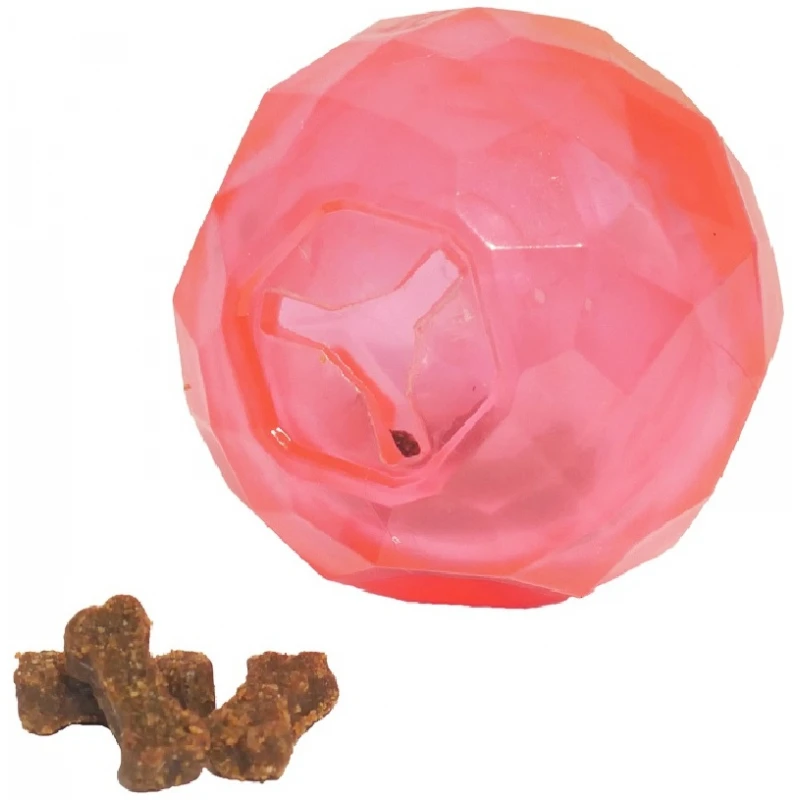 Biosafe Puppy Treat Ball Παιχνίδι για Κουτάβια με Λιχουδιές Ροζ 7cm ΣΚΥΛΟΙ