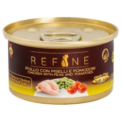Υγρή Τροφή - Κονσέρβα Γάτας Refine Κοτόπουλο με Αρακά & Ντομάτες 80gr Υγρή Τροφή - Κονσέρβα Γάτας Refine Κοτόπουλο με Αρακά & Ντομάτες 80gr