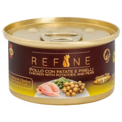Υγρή Τροφή - Κονσέρβα Γάτας Refine Κοτόπουλο με Πατάτες & Αρακά 80gr Υγρή Τροφή - Κονσέρβα Γάτας Refine Κοτόπουλο με Πατάτες & Αρακά 80gr