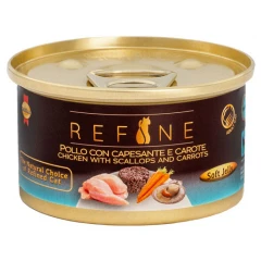 Υγρή Τροφή - Κονσέρβα Γάτας Refine Sterilized Κοτόπουλο με Χτένια & Καρότα 85gr Υγρή Τροφή - Κονσέρβα Γάτας Refine Sterilized Κοτόπουλο με Χτένια & Καρότα 85gr