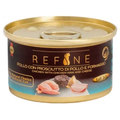 Υγρή Τροφή - Κονσέρβα Γάτας Refine Sterilized Κοτόπουλο με Ζαμπόν & Τυρί 85gr Υγρή Τροφή - Κονσέρβα Γάτας Refine Sterilized Κοτόπουλο με Ζαμπόν & Τυρί 85gr