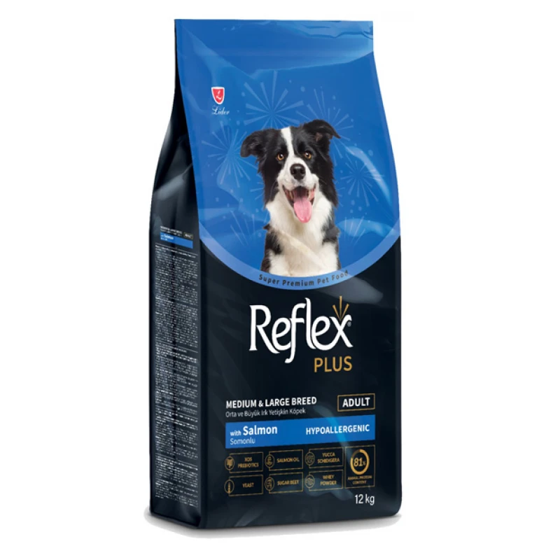 Ξηρά Τροφή Σκύλου Reflex Plus Medium & Large Adult Σολομός 12kg Σκύλοι