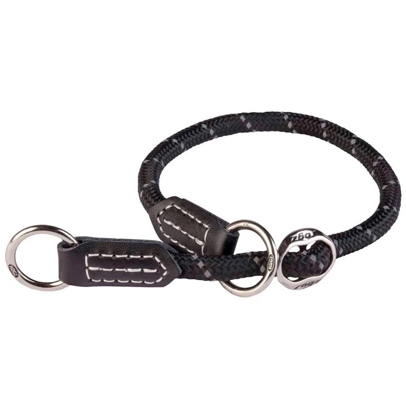 Περιλαίμιο, Πνίχτης Rogz Rope Medium Σκύλου Μαύρο 9mmx35-40cm ΣΚΥΛΟΙ