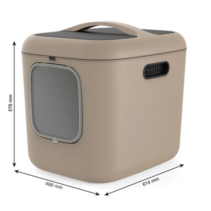 Κλειστή Λεκάνη Γάτας Rotho MyPet Biala XL ECO 61,4x49,9x57,6cm Καπουτσίνο Γάτες Κλειστή Λεκάνη Γάτας Rotho MyPet Biala XL ECO 61,4x49,9x57,6cm Καπουτσίνο Γάτες