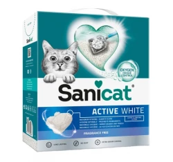 Συγκολλητική Άμμος Γάτας Sanicat Clumping Active White Fragrance Free Χωρίς Άρωμα 6lt (5kg)