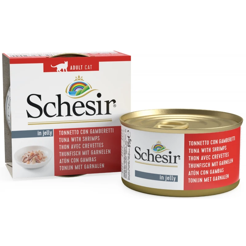 Schesir Cat Jelly Τόνος Με Γαρίδες 85gr 1τμχ ΓΑΤΕΣ