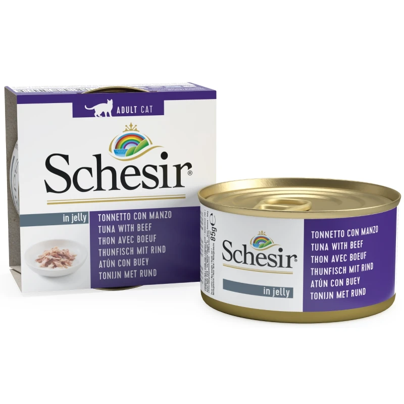 Schesir Cat Jelly Τόνος Με Μοσχάρι 85gr 1τμχ ΓΑΤΕΣ