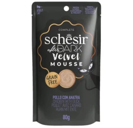 Υγρή Τροφή Γάτας Grain Free Schesir Cat After Dark Velvet Mousse 80gr Κοτόπουλο με Πάπια