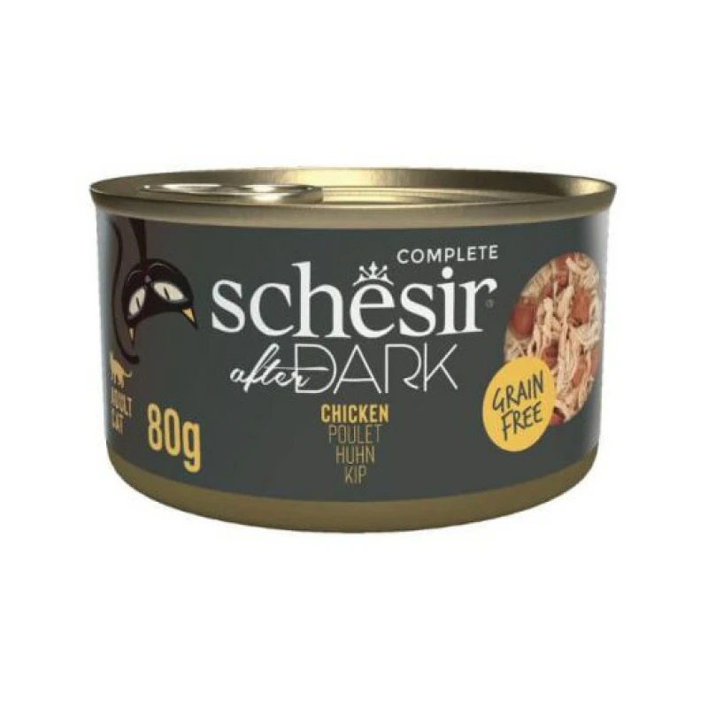 Υγρή Τροφή Γάτας Grain Free Schesir Cat After Dark Wholefood 80gr Κοτόπουλο ΓΑΤΕΣ