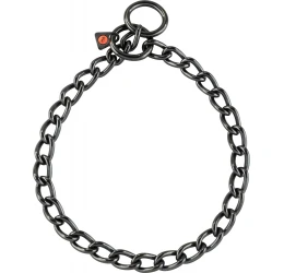 Sprenger Μαύρος Ανοξείδωτος Ατσάλινος Πνίχτης με Μικρό Κρίκο 4mm X 70cm  Sprenger Μαύρος Ανοξείδωτος Ατσάλινος Πνίχτης με Μικρό Κρίκο 4mm X 70cm