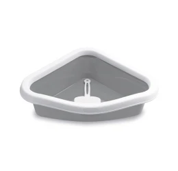 Λεκάνη Γάτας Ανοιχτή Stefanplast Sprint Corner 40x56x14h cm με φτυαράκι Γκρι