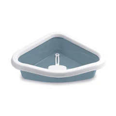 Λεκάνη Γάτας Ανοιχτή Stefanplast Sprint Corner 40x56x14h cm με φτυαράκι Μπλε Λεκάνη Γάτας Ανοιχτή Stefanplast Sprint Corner 40x56x14h cm με φτυαράκι Μπλε