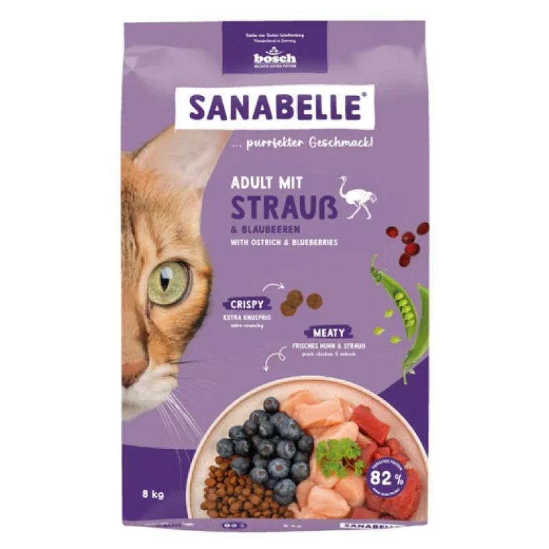 Sanabelle Adult With Ostrich (Στρουθοκάμηλο) 8kg Γάτες Sanabelle Adult With Ostrich (Στρουθοκάμηλο) 8kg Γάτες