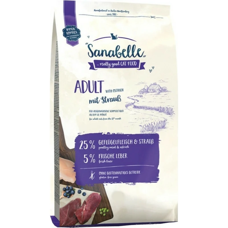 Sanabelle Adult With Ostrich (Στρουθοκάμηλο) 2kg ΓΑΤΕΣ