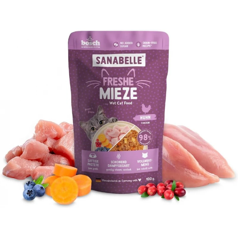 Υγρή Τροφή Γάτας Bosch Sanabelle Κοτόπουλο 100gr Γάτες