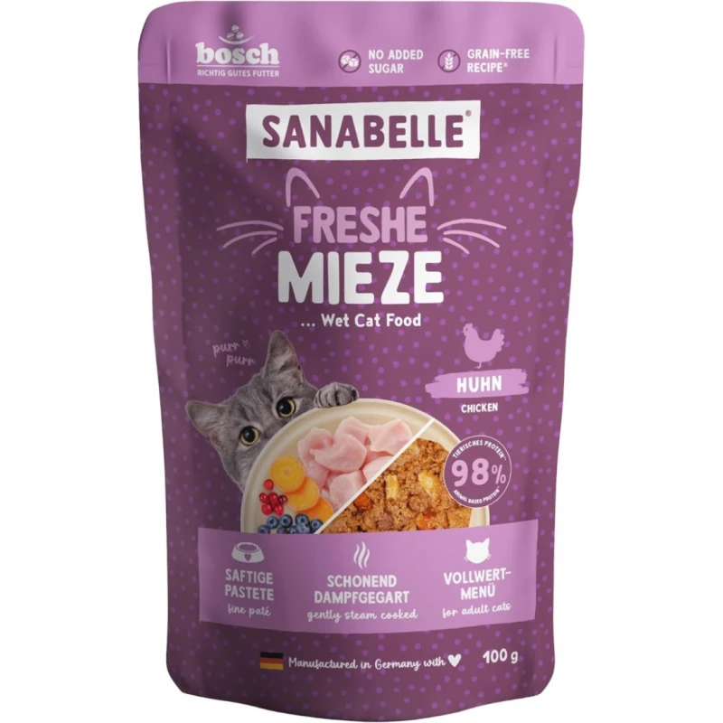 Υγρή Τροφή Γάτας Bosch Sanabelle Κοτόπουλο 100gr Γάτες