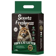 Άμμος - Πέλλετ Γάτας Scents Of Freshness Tofu Cat Litter Green Tea 7lt (2,8kg)