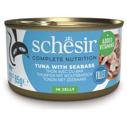 Schesir Cat C&B Jelly Τόνος Με Λαβράκι 85gr 1τμχ