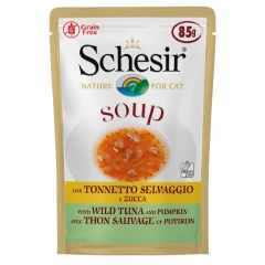 Schesir Cat Pouch Άγριος Τόνος και Κολοκύθα σε Σούπα 85gr Schesir Cat Pouch Άγριος Τόνος και Κολοκύθα σε Σούπα 85gr