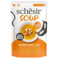 Schesir Cat Pouch Άγριος Τόνος, Καρότο και Κολοκύθα σε Σούπα 40gr Schesir Cat Pouch Άγριος Τόνος, Καρότο και Κολοκύθα σε Σούπα 40gr