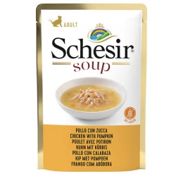 Schesir Cat Pouch Κοτόπουλο με Κολοκύθα σε Σούπα 85gr