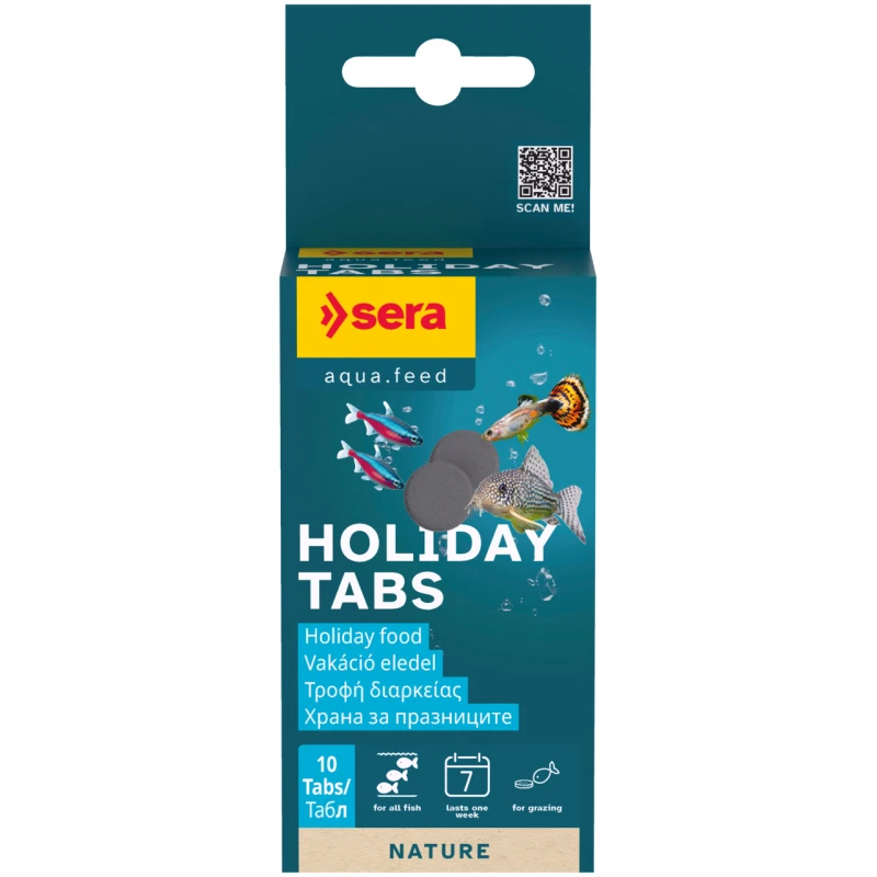 Τροφή Διακοπών για Ψάρια Sera Holiday 10 Tabs Τροφές Για Ψάρια