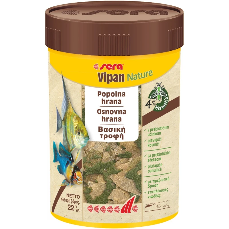 Τροφή για τροπικά ψάρια Sera Vipan Nature 100ml ΤΡΟΦΕΣ ΓΙΑ ΨΑΡΙΑ