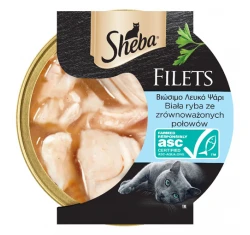Υγρή Τροφή Γάτας Sheba Filets Λευκό Ψάρι 60gr