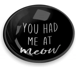 Μπολ Φαγητού και Νερού για Γάτα Tarhong Meow 177ml Μαύρο