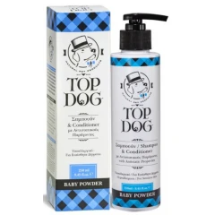 Σαμπουάν με Conditioner Top Dog Baby Powder 250ml για σκύλους και γάτες Σαμπουάν με Conditioner Top Dog Baby Powder 250ml για σκύλους και γάτες