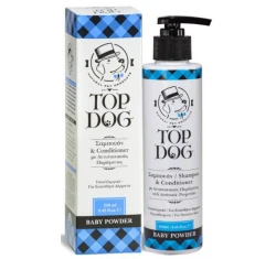 Σαμπουάν με Conditioner Top Dog Baby Powder 250ml για σκύλους και γάτες Σαμπουάν με Conditioner Top Dog Baby Powder 250ml για σκύλους και γάτες
