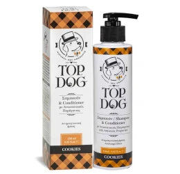 Σαμπουάν με Conditioner Top Dog Cookies 250ml για σκύλους και γάτες Σαμπουάν με Conditioner Top Dog Cookies 250ml για σκύλους και γάτες