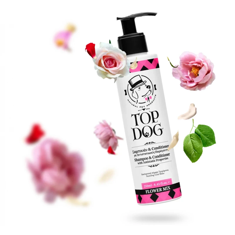 Σαμπουάν με Conditioner Top Dog Flower Mix 250ml για σκύλους και γάτες ΣΚΥΛΟΙ