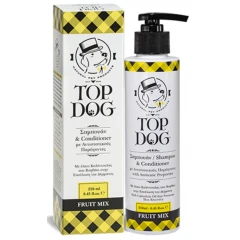 Σαμπουάν με Conditioner Top Dog Fruit Mix 250ml για σκύλους και γάτες Σαμπουάν με Conditioner Top Dog Fruit Mix 250ml για σκύλους και γάτες