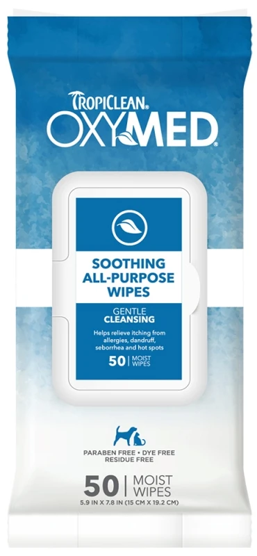 Tropiclean oxymed sales wipes