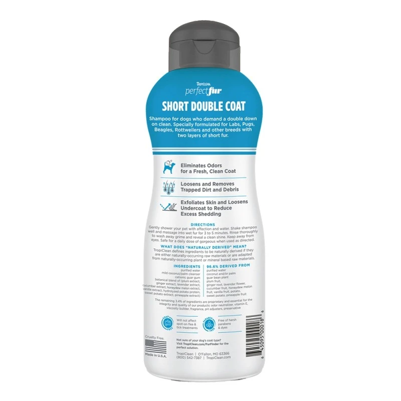 Tropiclean Short Double Coat Shampoo 473ml ΒΟΥΡΤΣΕΣ- ΠΕΡΙΠΟΙΗΣΗ - ΣΑΜΠΟΥΑΝ