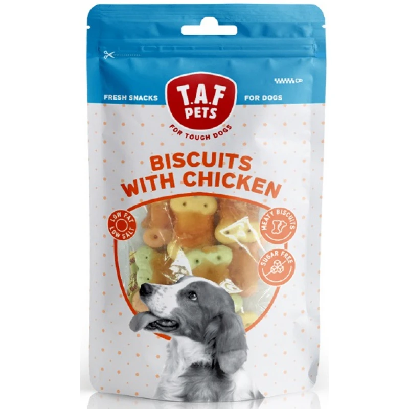 ΛΙΧΟΥΔΙΕΣ TAF PETS FRESH DOG TREATS BISCUITS & CHICKEN 75GR ΣΚΥΛΟΙ