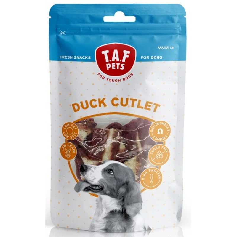 ΛΙΧΟΥΔΙΕΣ ΣΚΥΛΟΥ TAF PETS FRESH DOG TREATS DUCK CUTLET 75GR ΣΚΥΛΟΙ