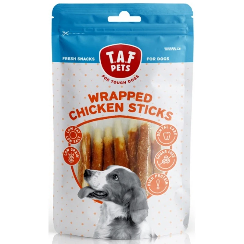 ΛΙΧΟΥΔΙΕΣ ΣΚΥΛΟΥ TAF PETS FRESH DOG TREATS WRAPPED CHICKEN STICKS 75GR ΣΚΥΛΟΙ