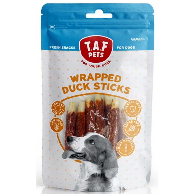 ΛΙΧΟΥΔΙΕΣ ΣΚΥΛΟΥ TAF PETS FRESH DOG TREATS WRAPPED DUCK STICKS 75GR ΣΚΥΛΟΙ