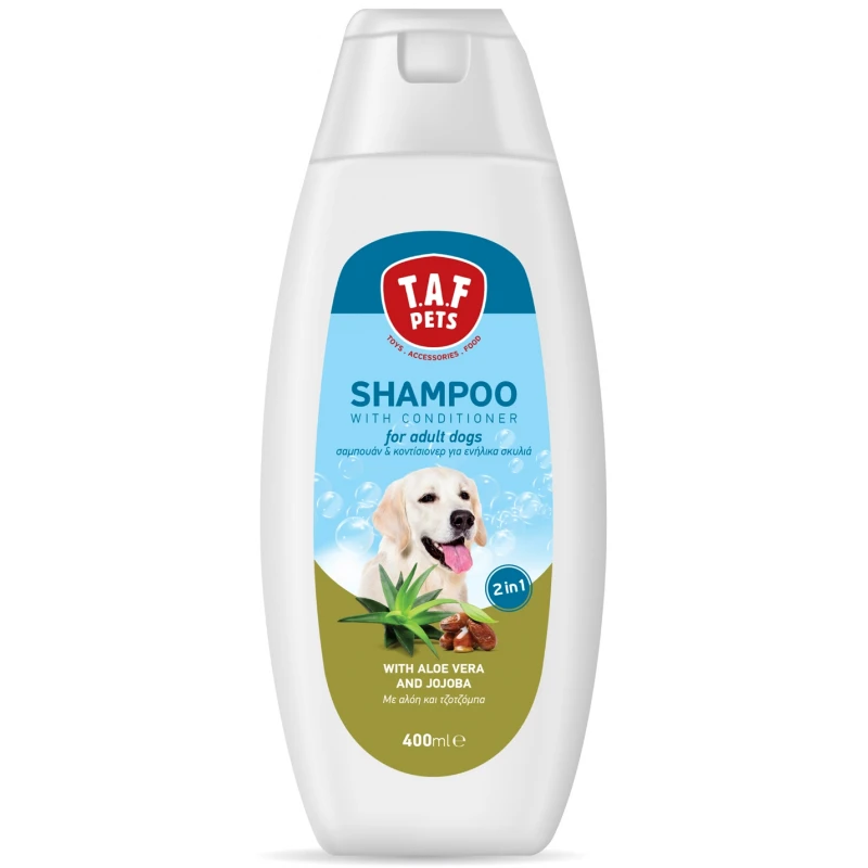 ΣΑΜΠΟΥΑΝ TAF PETS DOGS SHAMPOO WITH CONTITIONER ALOE & JOJOBA 400ML ΣΚΥΛΟΙ